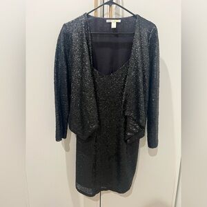 Muse Black Sequin Mini Dress & Jacket